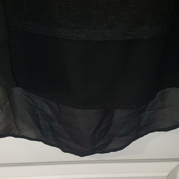 New York & Company Black Asymmetrical Blouse - Picture 3 of 6